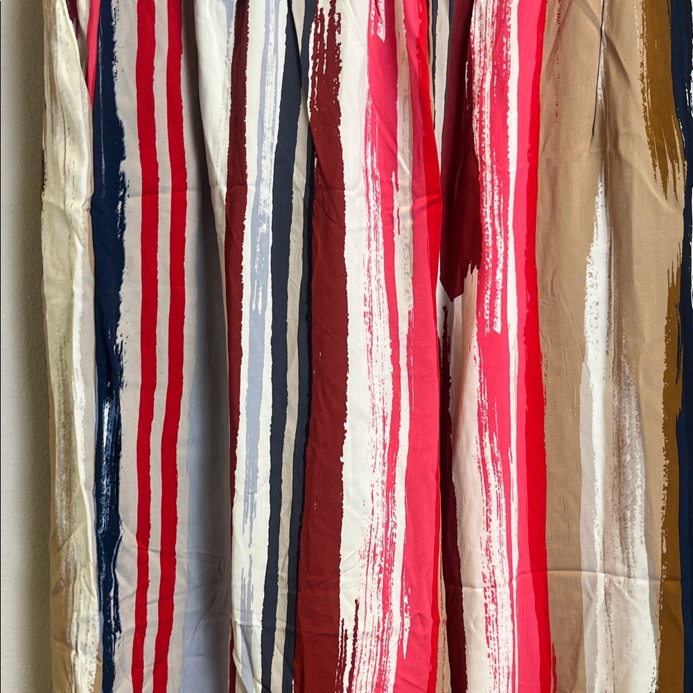 Wide Leg Striped Palazzo Pants - Multicolor - Picture 4 of 5